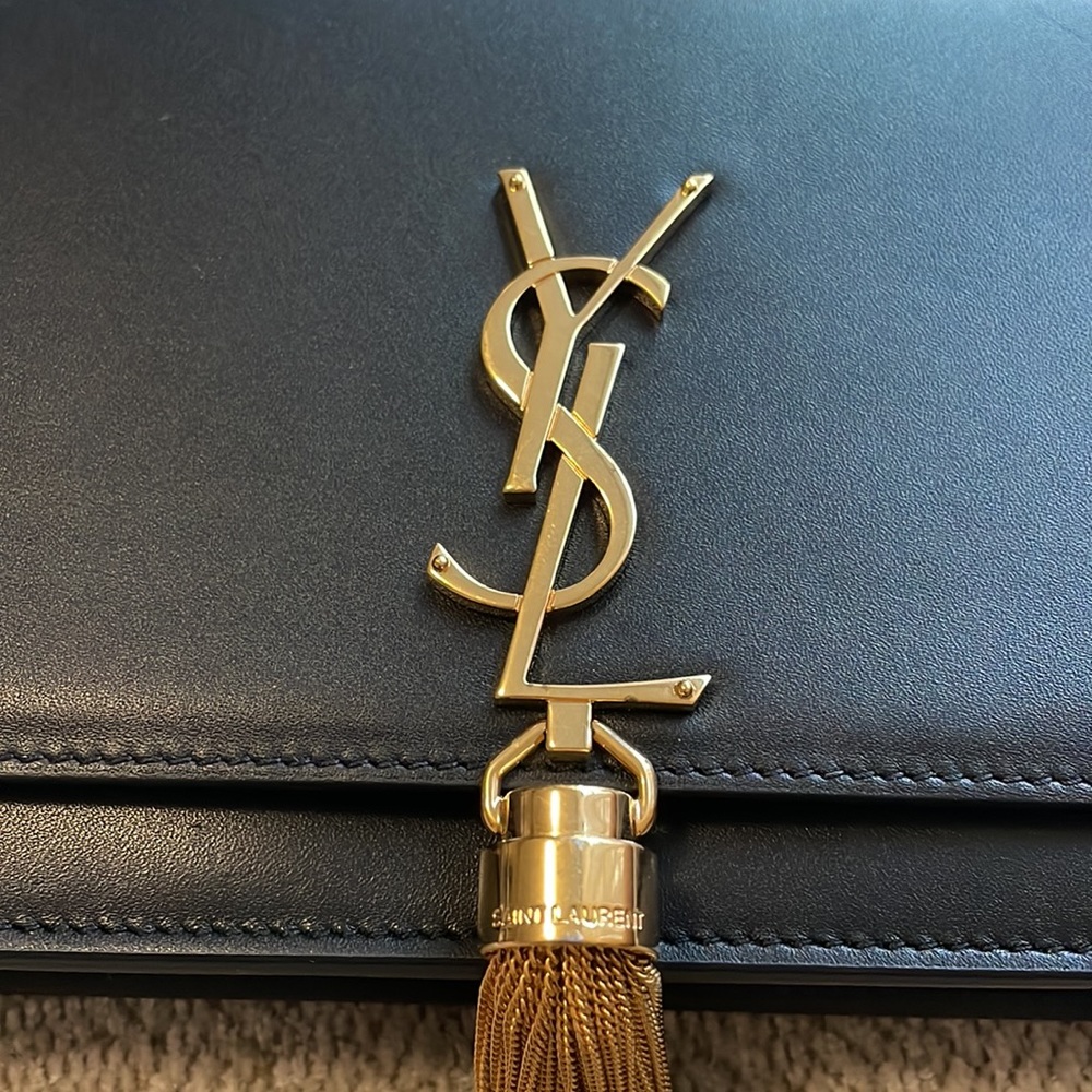 SAINT LAURENT MONOGRAM KATE CHAIN WALLET WITH TASSEL IN SMOOTH CALFSKIN - Picture 7 of 13